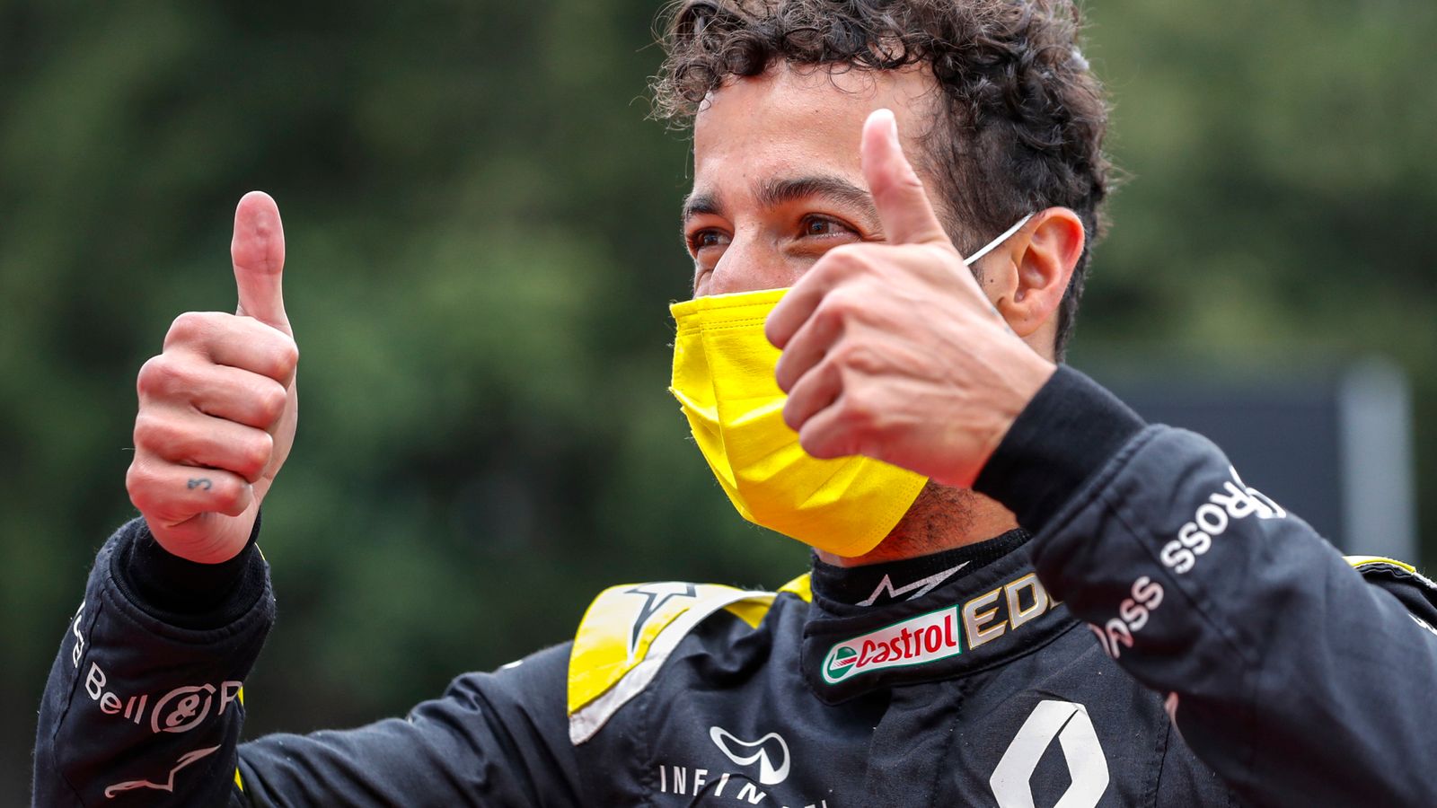 Daniel Ricciardo: thumbs up for P4! - Image Sky Sports